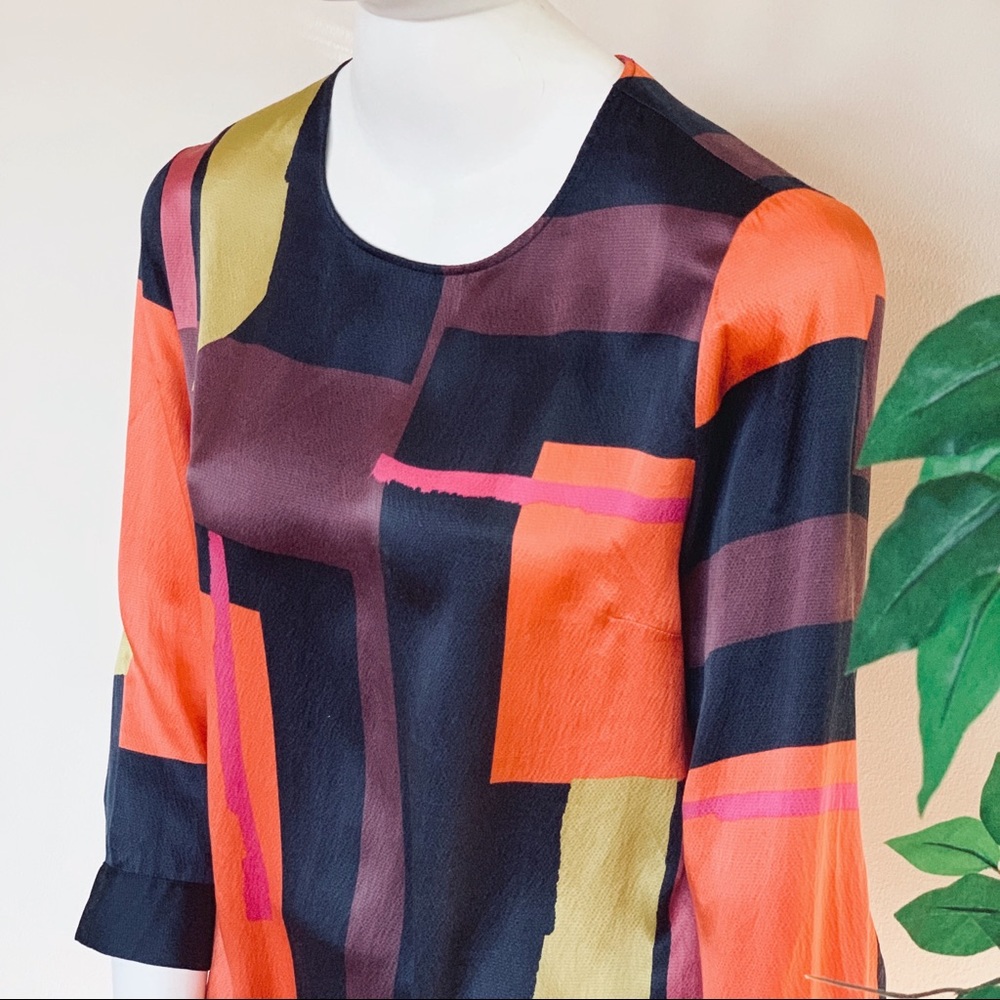 SEE BY CHLOÉ Dress, Sz 10, Geometric, Multi-Color
